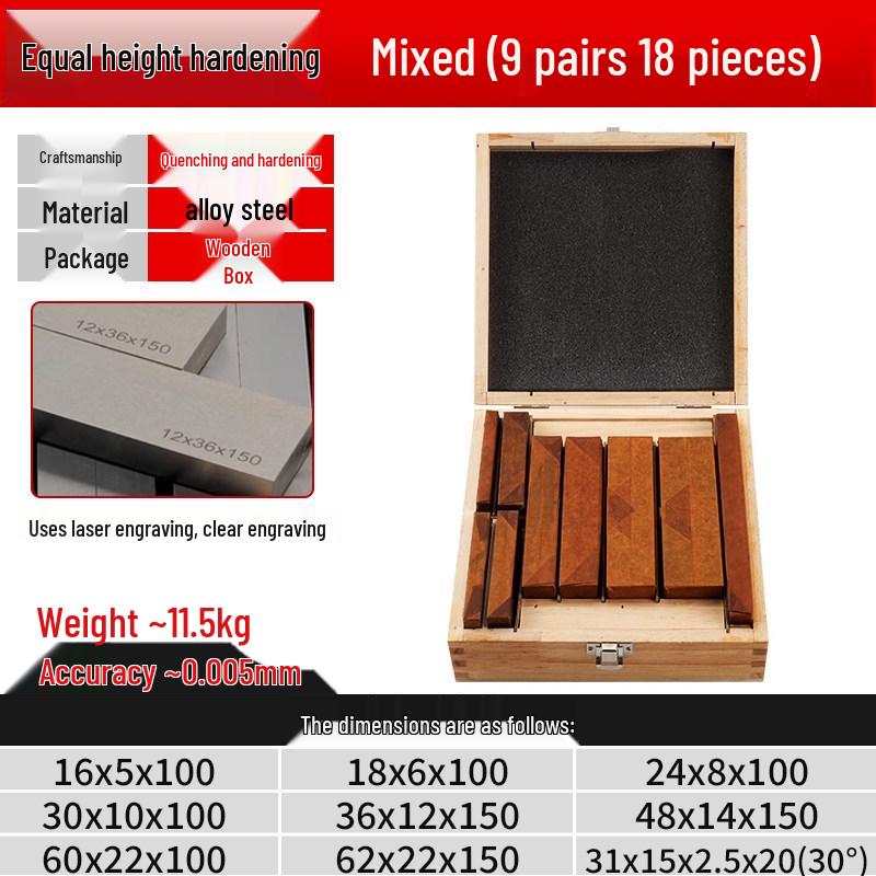 Yue Ci Parallel Height Shim Vise Plate for Milling Machine Jaws
