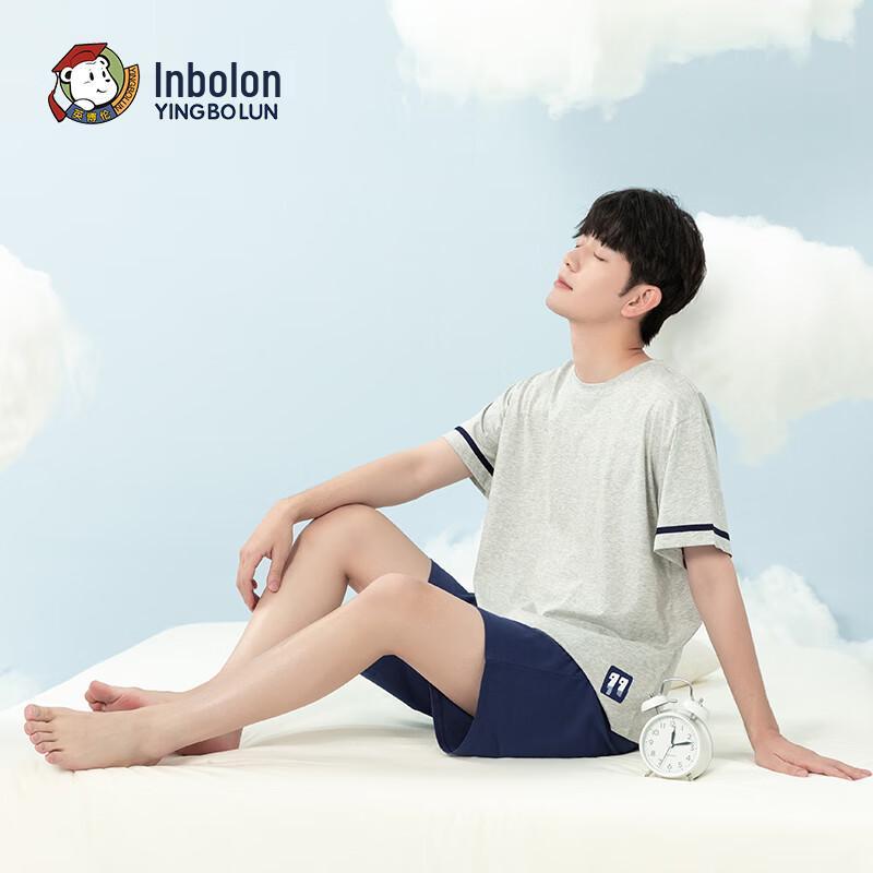 Yingbolun Youth Boys' Cotton Short Sleeve Pajama Set
