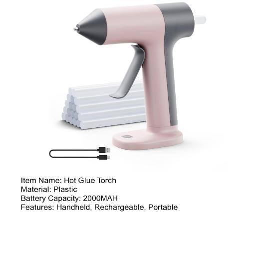 Kabelloser Heißkleberbrenner mit 30 Stück Stäben 30s Vorheizen Automatische Abschaltung