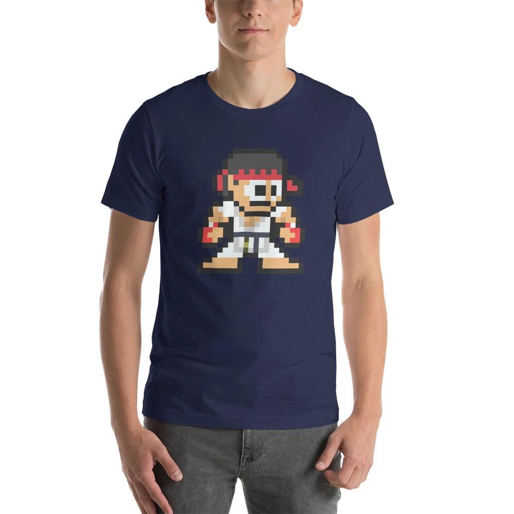 Ryu SF2 Street Fighter 2 SF6 6 VI 8-bit Retro Pixel Art Vintage T-Shirt XL