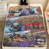 Naruto Anime Print Flannel Blanket Warm Soft Throw for Sofa Bed Chair Travel Picnic Comfortable Bedroom Decor for Fans -Xin