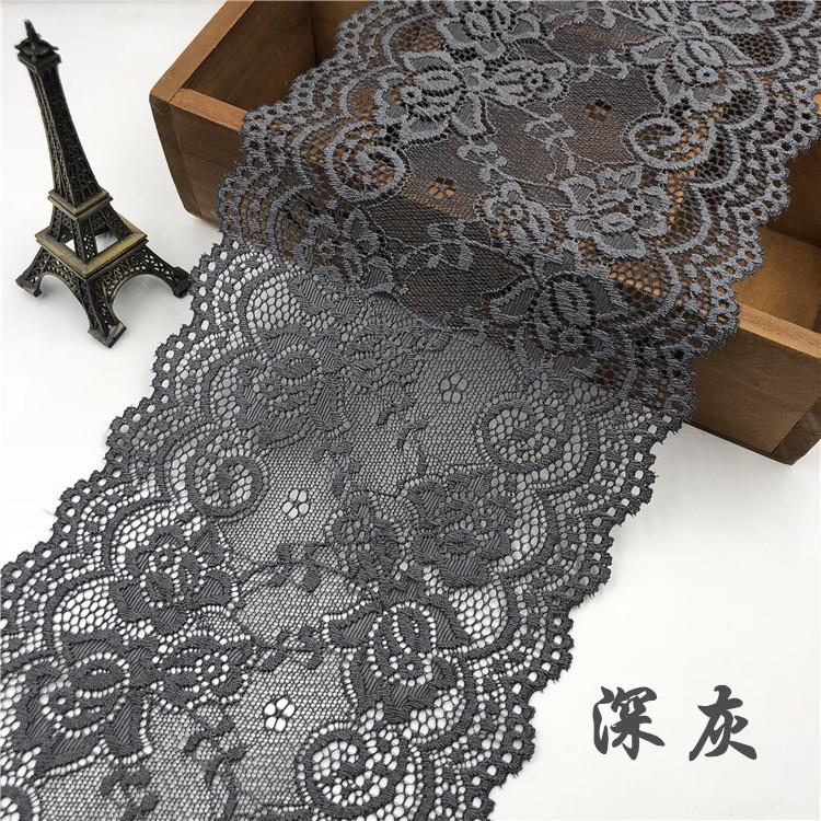 1 Yard Elastic Hollow Flower Embroidery Lace 15 Cm Wide Diy Handicrafts Clothing Sewing Fabric Home Textile Curtain