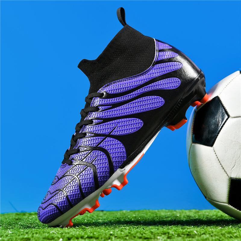 High-top football shoes tf broken nails artificial turf AG long nails boys and girls teenagers students training shoes