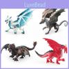 Exquisite Pvc Dragon Sculpture Western Mythological Beasts Ice Dragon Steel Dragon Tabletop Ornament