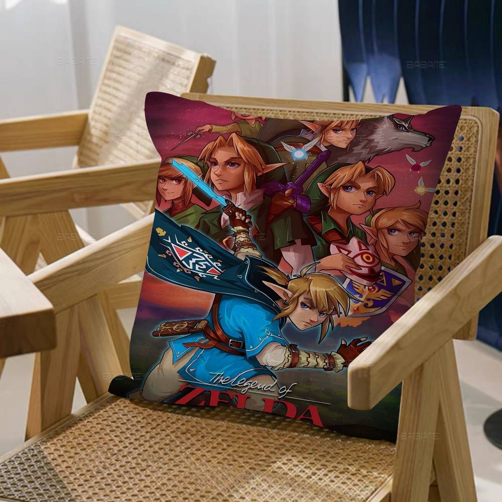 Game L-Legends Of The Z-Zelda Classic Movie Maple Design Cushion Cover Happy Autumn Harvest Decor Holiday Decorati Pillow Cover