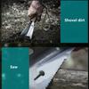Stainless Steel Garden Shovel Spade Multi Tool Weeder With Sawtooth Hex Wrench Ruler Digging Trowel Knife Spear Garden Bonsai