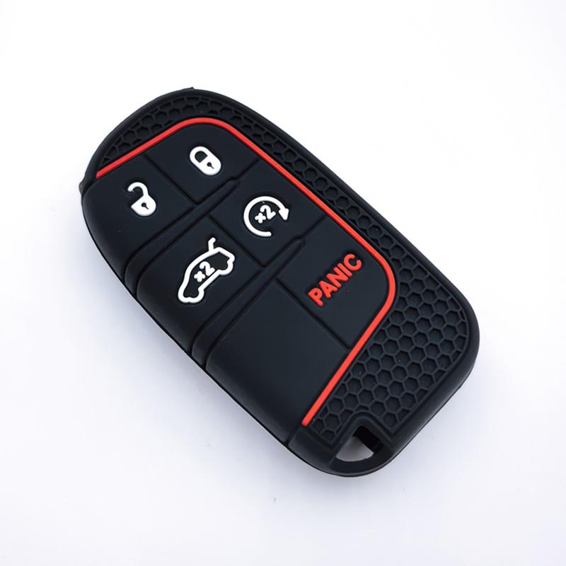 Silicone Car Key Cover Case For Jeep Renegade Compass Grand Cherokee For Chrysler 300C Wrangler Dodge Car Accessaries