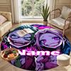 Custom Name Personalized Harley Quinn Joker Print Round Rug, Versatile Home Decor Carpet, for Playroom, Apartment, Balcony, Entryway, Hallway Gift
