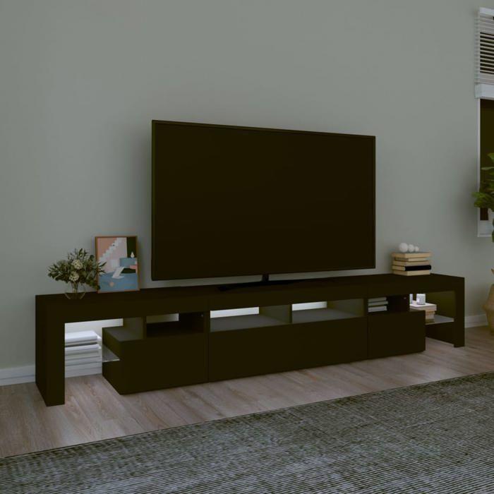 VidaXL TV Stand with LED Lights Entertainment Center Storage Media Console Living Room Furniture Home 3152787