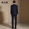 Antuonio Men's 100s Worsted Wool Formal Two-Piece Suit