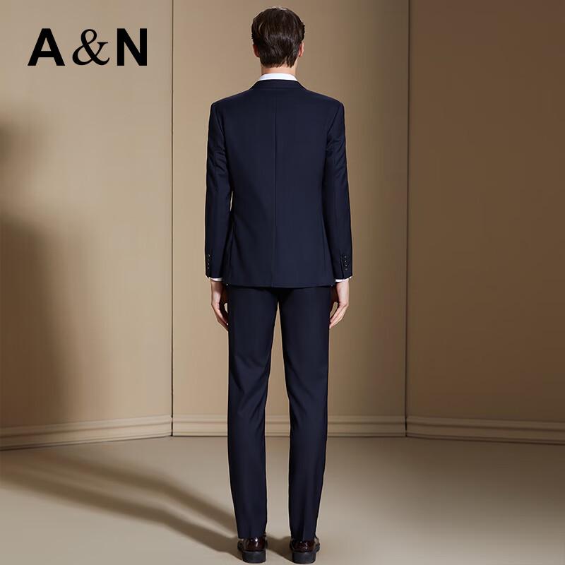 Antuonio Men's 100s Worsted Wool Formal Two-Piece Suit