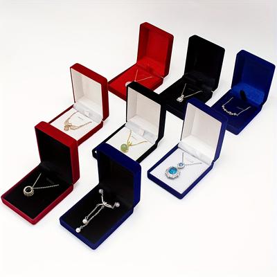 Necklace,Jewelry Box,Velvet Interior,Bracelet and Earring Accessory Storage Box,Suitable for Valentine's Day and Spring Festival