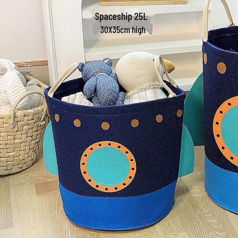 

Washable Odorless Cartoon Toy & Laundry Storage Basket for Kids 25L (D30/H35)