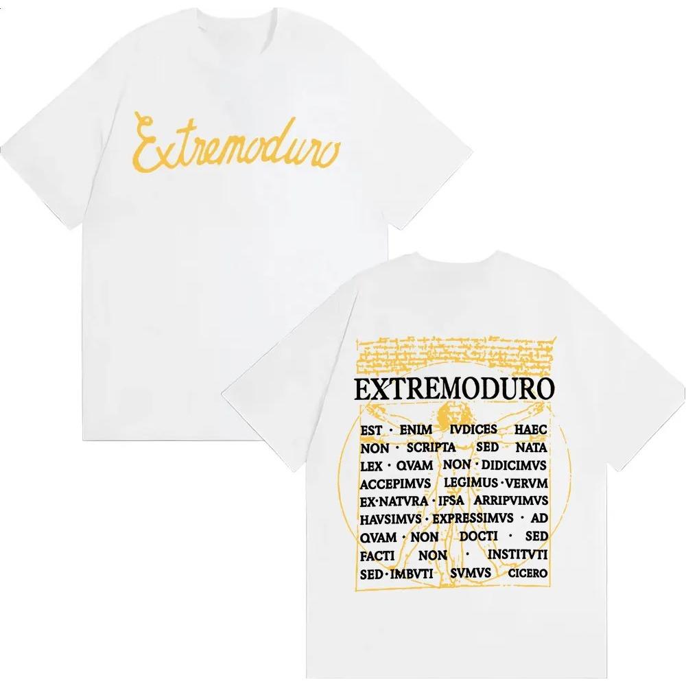 Rock Band Extremoduro Tour Print T Shirts Men's Clothing Harajuku High Street T-shirt Man Cotton Short Sleeve T-shirts