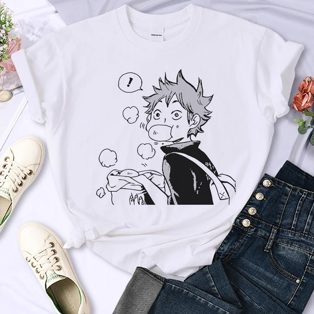 Japanese Anime Haikyuu T-shirt Women Top Harajuku Japan Style T Shirt Unisex Summer Clothes Y2k Short Sleeve Women's T-shirts