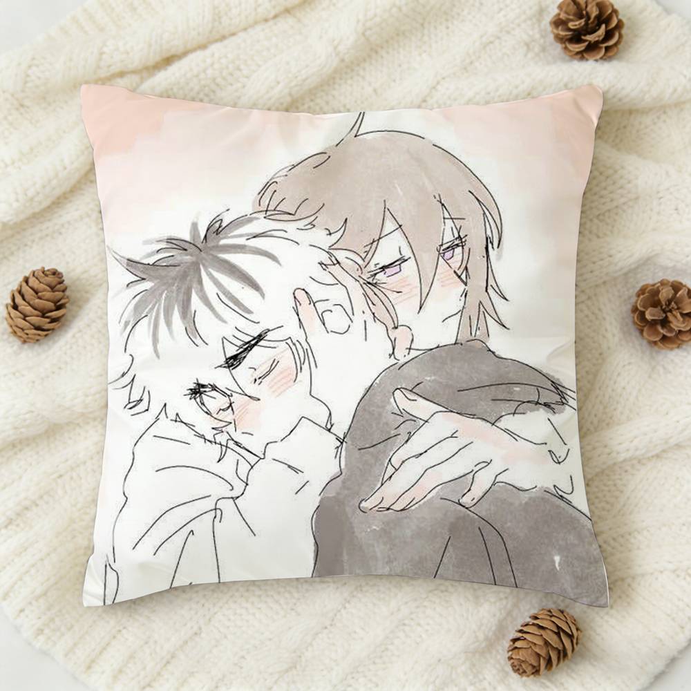 CCherry Crush Anime Doublesided Printed Square Decorative Cushion Cover for Sofa Living Room Home Decor