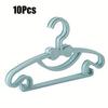 10Pcs Balcony Windproof Children's Clothes Hanger, Household Plastic Clothes Support, Thick Bow Tie Clothes Hanger