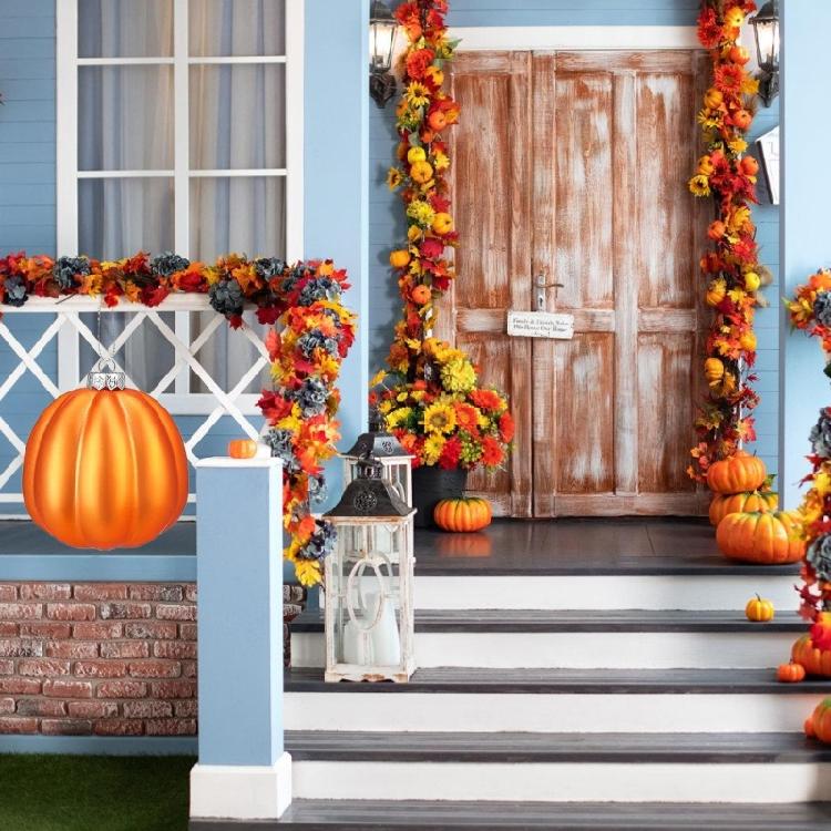 12Pcs Harvest Pumpkin Hanging Charm Halloween Pumpkin Baubles for Halloween Festivals Home and Parties Embellishment