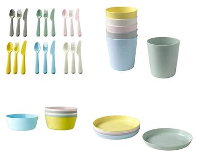 NEO NEW KALAS Kids Dinnerware Full 36 2018~ Set, Pieces, Plastic,