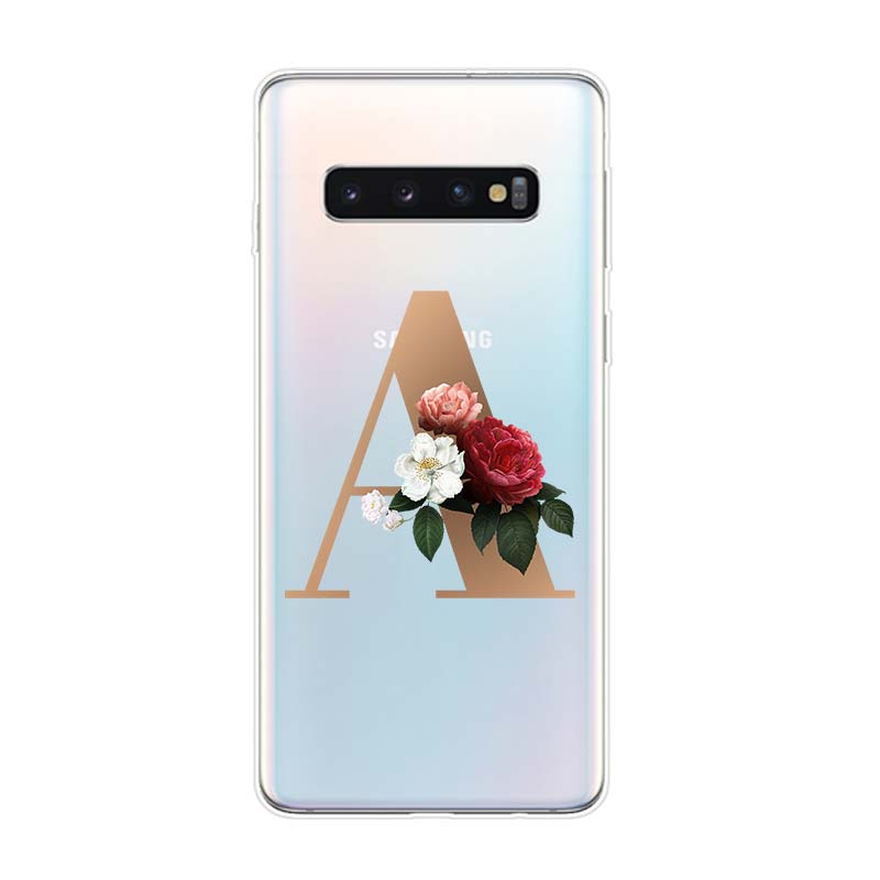 

Буква Алфавит Цветы A Силиконовый Чехол Для Samsung Galaxy S21 S20 FE Ultra S10 S10E Lite S9 S8 S7 Edge Plus Чехол для Телефона Samsung S7 Edge