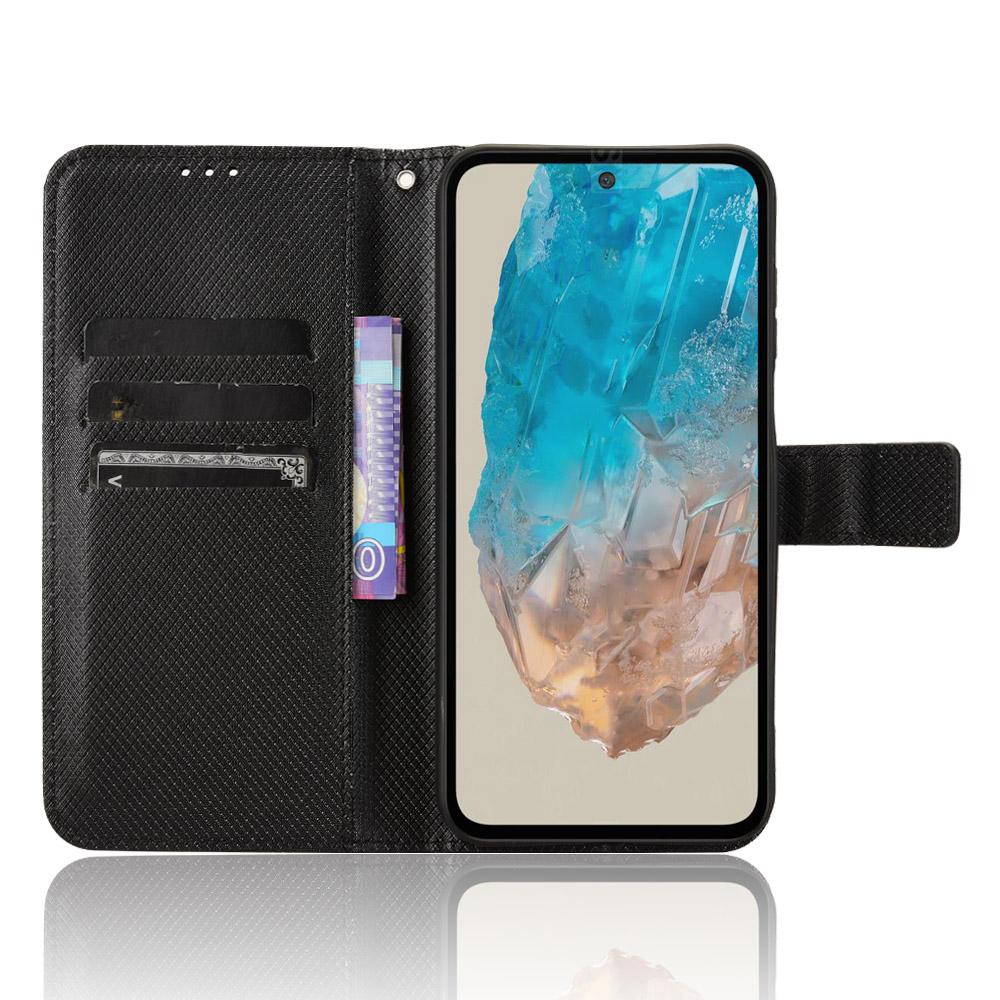 For Samsung Galaxy M35 5G Case Diamond Texture PU Leather Phone Cover