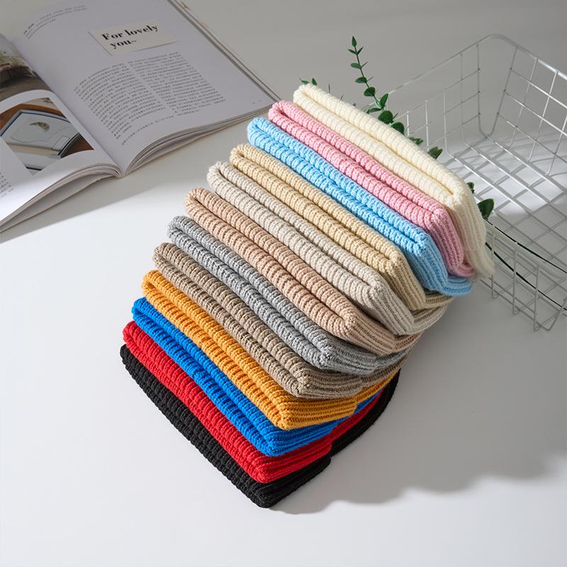 2025 Autumn/Winter Unisex Thick Knit Wool Hat - European & American Inspired Korean Style