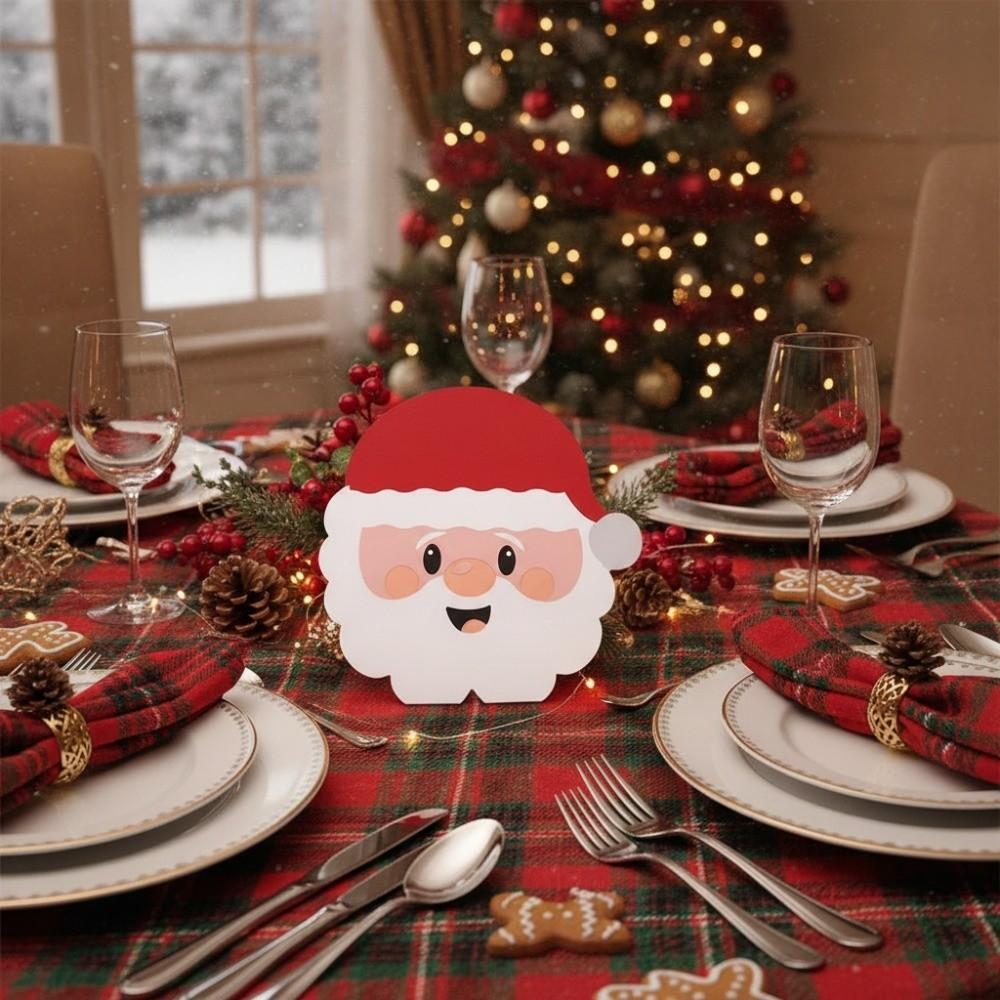 48 Pcs Multi-layer Christmas Santa Paper Napkins Cartoon Christmas Party Napkins Restaurant