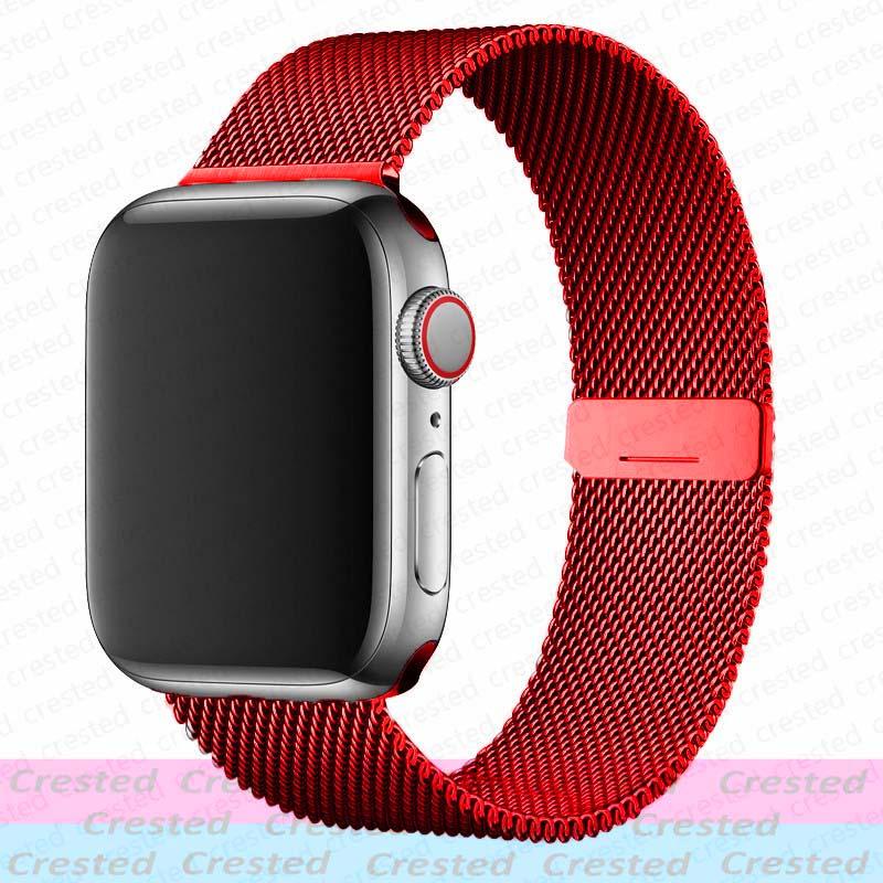 Milanese Loop Strap For Apple Watch Band 44mm 40mm 45mm 41mm 49mm 42mm 38mm Correa Bracelet iWatch Series 3 6 Se 7 8 9 5 Ultra 2
