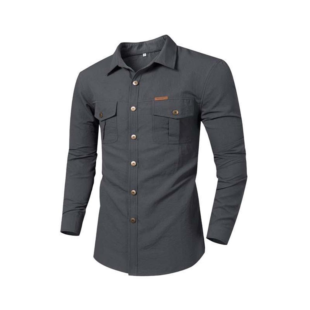 Men's Autumn Casual Loose Workwear Long-Sleeved Shirt Men's Fashion Trend Long-Sleeved Shirt