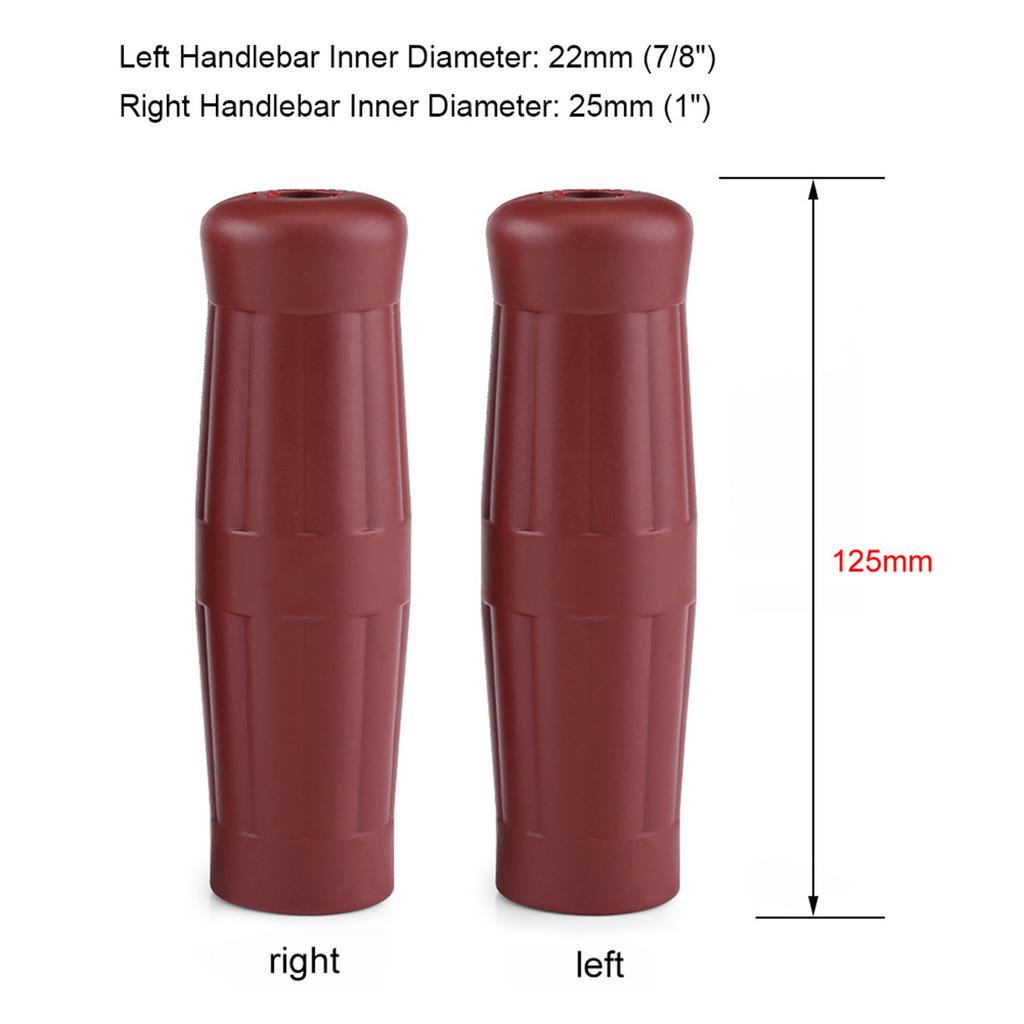 1 Pair 1"78" Universal Motorcycle Bike Vintage Classic Handlebar Hand Grips Bar Brown