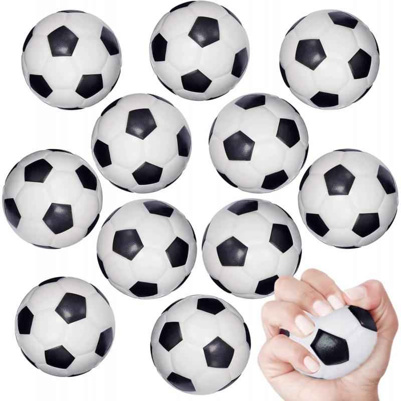 Børn Børns 10 stk Mini Sportsbolde til Festgave Legetøj, Fodbold, Fodbold Klemmeskum til Stress, Angstlindring, Afslapning