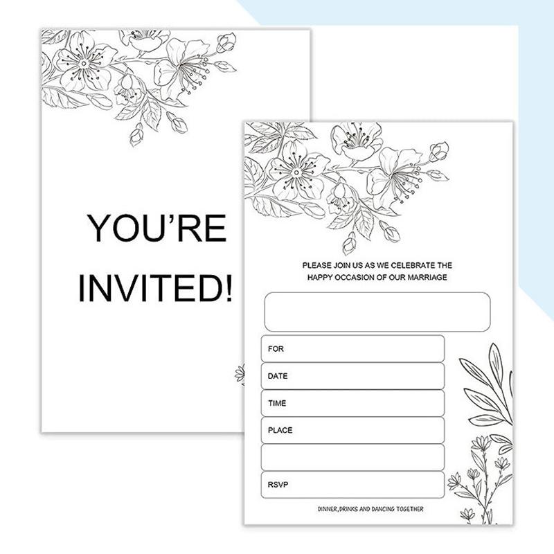 40 st. Tomma akvarellpappersvykort Gratulationskort Akvarellvykort Målningspapper Syrafritt Tungvikt Konstpapper