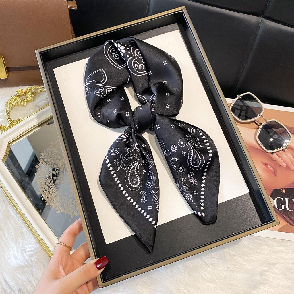 70*70cm Silk Square Scarf Women Paisley Cashew Print Neck Tie Soft Satin Neckerchief Female Foulard Headband Hijab Decorate