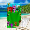 1pc SPRUNKI8 Beach Towel, Beach and Seaside Swimming Pool Equipment, Fashion Pattern, Rectangular, Travel Essentials