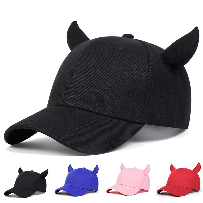 Yiran Bag Women's Unisex Bull Horn Baseball Caps Spring Autumn Outdoor Adjustable Casual Hats Sunscreen Hat