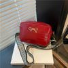 Bow Wide Shoulder Strap Casual Versatile Summer New Solid Color Beautiful Fashion Single Shoulder Messenger Bag Women