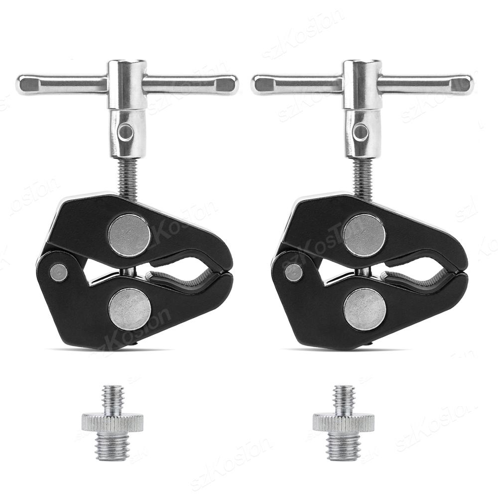 Super Clamp with 1/4 3/8 Thread for Photography Camera Monitor Plate Glass LED Light Umbrellas Shelves Cross Bars Accessories