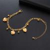 My Shape Heart Charms Beads Bracelets for Women Love Heart Pendants Hand Chain Stainless Steel Jewelry Valentine's Day Gifts