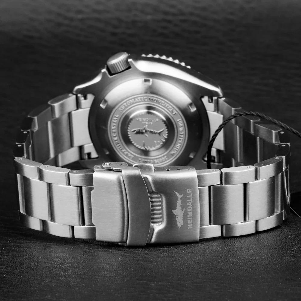 Heimdallr SKX007 Diving Watch Titanium NH35 Fully Automatic Sapphire Crystal 20Bar Waterproof C3 Ultra Bright Luxury Men's Watch
