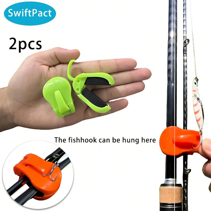 2pcs Multi-Functional Rod Holder, Lure Fishing Rod Binding Clip, Raft Rod Holder, Pier Fishing Rod Protective Cover
