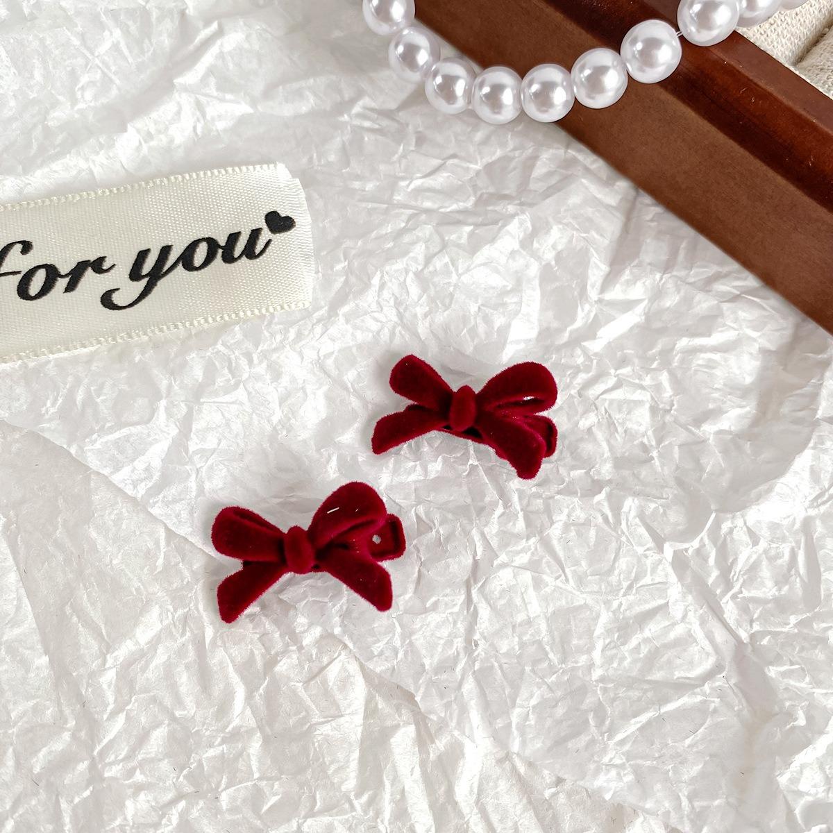 

Элегантные бархатные заколки для волос с жемчужным бантом для женщин и девушек, заколки для челки, аксессуары, заколка для волос, головной убор, украшение