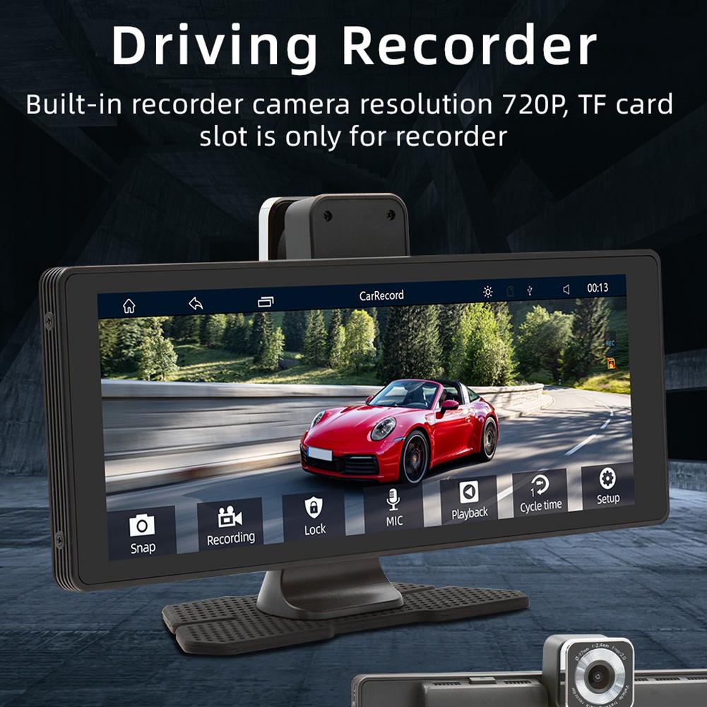 10.26 Inch Wireless Carplay FM Radio Bluetooth-Compatible Car Multimedia Player with Rearview Camera Portable MP5 Player Car DVR