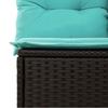 vidaXL 7 Piece Garden Sofa Set with Cushions Black Poly Rattan