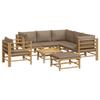 VidaXL Garden Lounge Set 8 Pcs with Taupe Cushions Bamboo 3155126