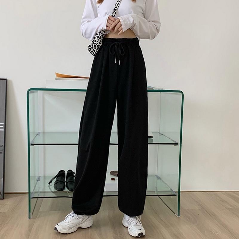 

Soft Comfortable Fashion Gray Sweatpants Lady s Spring Autumn Baggy Oversize Sports Pants Balck Trousers Joggers Streetwear XL чорний