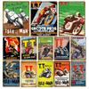 Vintage TT Races Isle of Man Poster Retro Racing Motor Competition Tin Sign Shabby Rust Metal Wall Art Plaque Home Decor