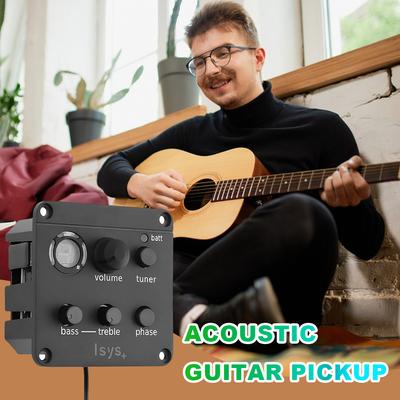 Akustik Gitar Manyetiği EQ Ekolayzer Piezo Manyetik Klasik Akustik Gitar EQ Akort Cihazı Fishman ISYS+ için Piezo Manyetik