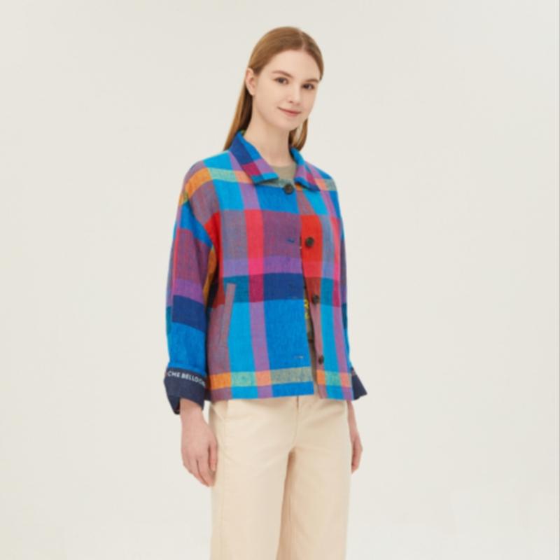 Benetton Benetton Rossi Check Jacket Bajka1531