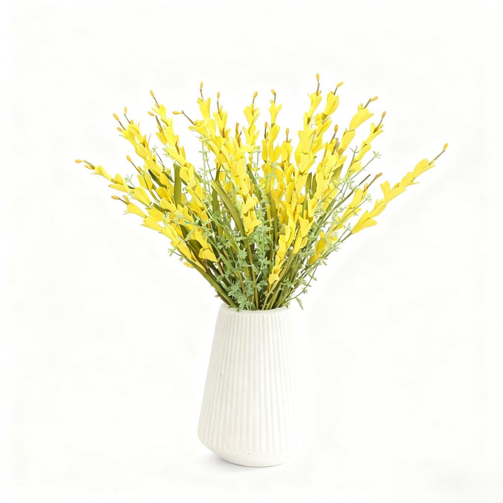 8er-Pack künstliche Winterjasminblüten, 56 cm Stiele, für Heimdekoration, Hochzeitsfeier-Dekoration, Rosa Gelb Weiß