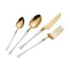 Stainless Steel Small Waist Cutlery Set: Steak Knife, Fork, Dessert Spoon, Mirror Finish.